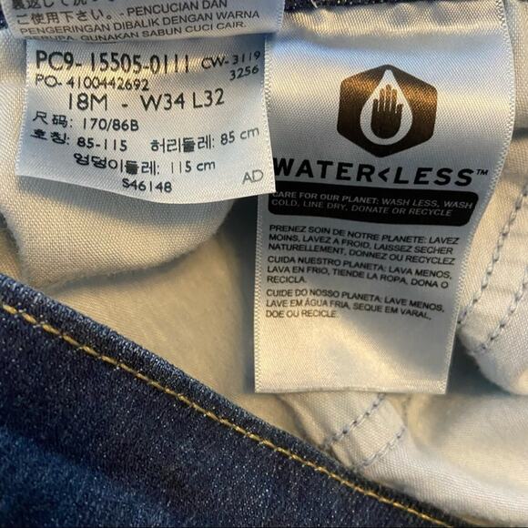 Levi's 505 STRAIGHT LEG JEANS Sleek Blue Waterless 18 34" x 32" - Picture 4 of 5